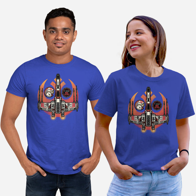 Red Wing Pilot-Unisex-Basic-Tee-glitchygorilla