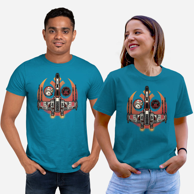Red Wing Pilot-Unisex-Basic-Tee-glitchygorilla