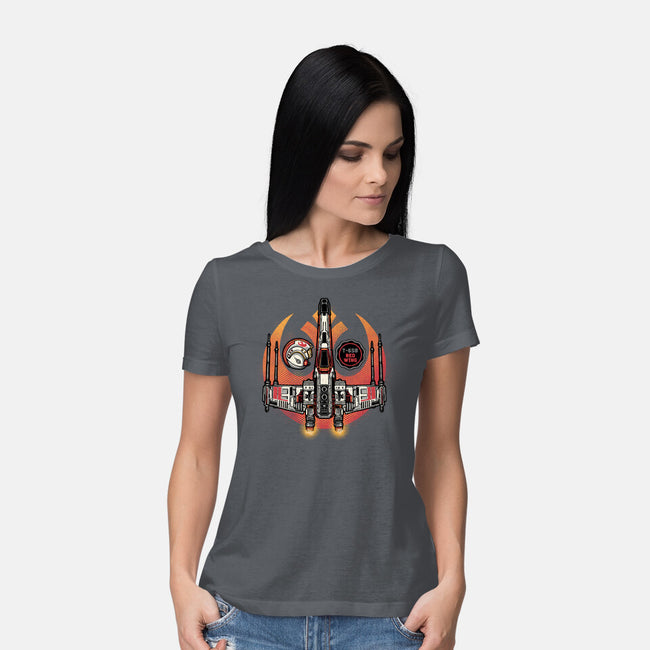 Red Wing Pilot-Womens-Basic-Tee-glitchygorilla