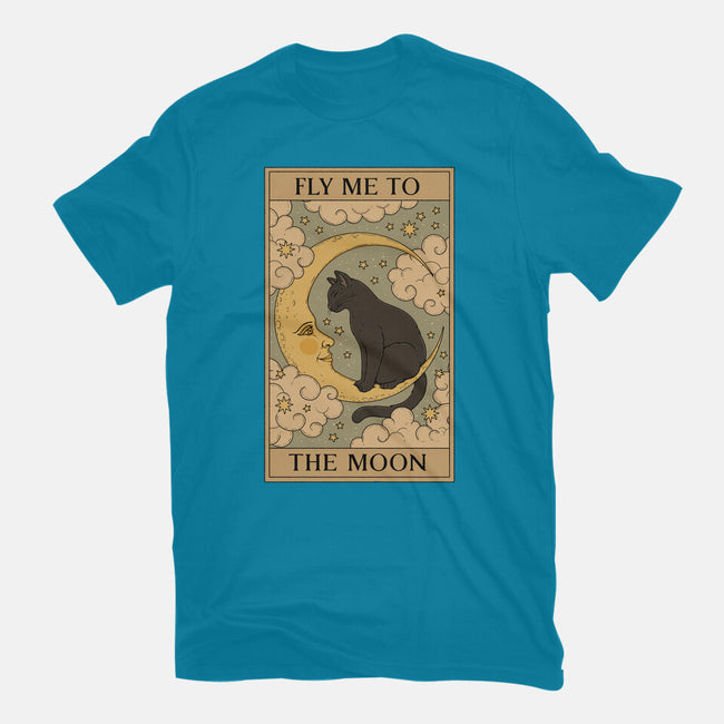 Fly Me To The Moon Tarot-Womens-Basic-Tee-Thiago Correa