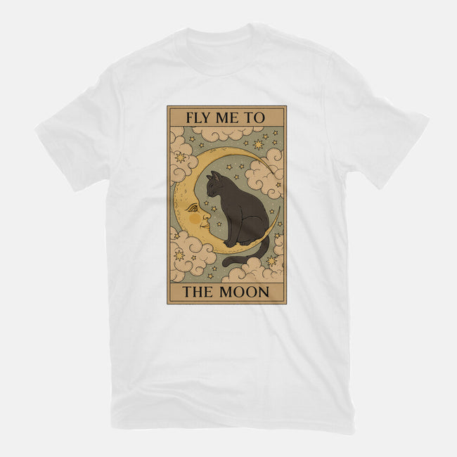Fly Me To The Moon Tarot-Womens-Basic-Tee-Thiago Correa