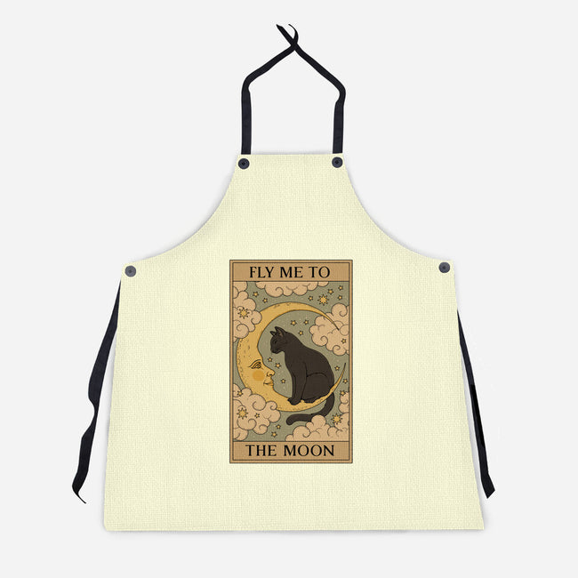 Fly Me To The Moon Tarot-Unisex-Kitchen-Apron-Thiago Correa