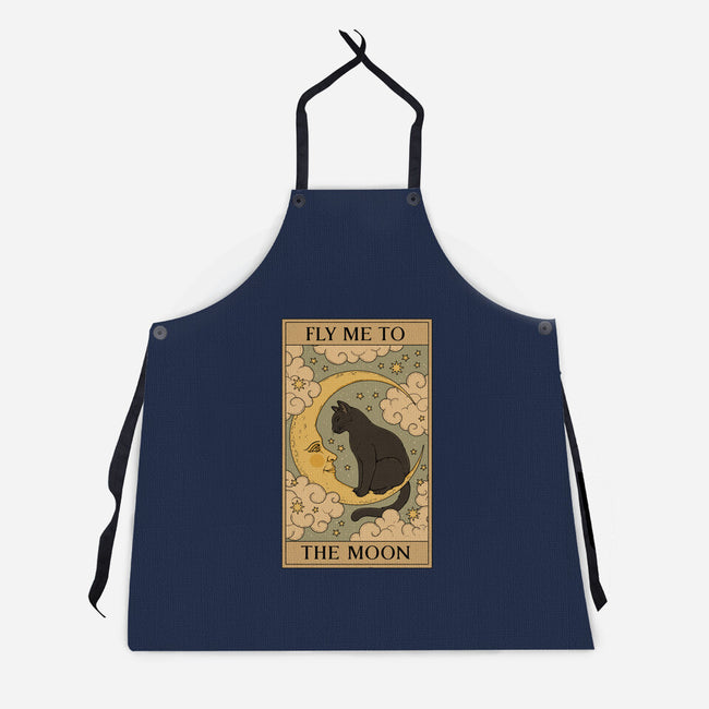 Fly Me To The Moon Tarot-Unisex-Kitchen-Apron-Thiago Correa