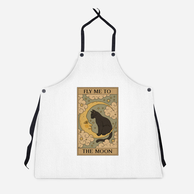 Fly Me To The Moon Tarot-Unisex-Kitchen-Apron-Thiago Correa