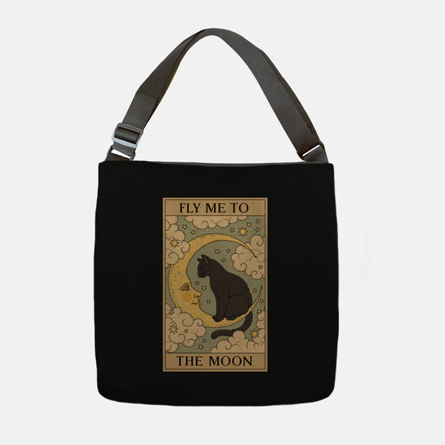 Fly Me To The Moon Tarot-None-Adjustable Tote-Bag-Thiago Correa