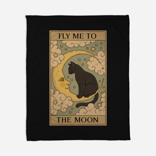 Fly Me To The Moon Tarot-None-Fleece-Blanket-Thiago Correa