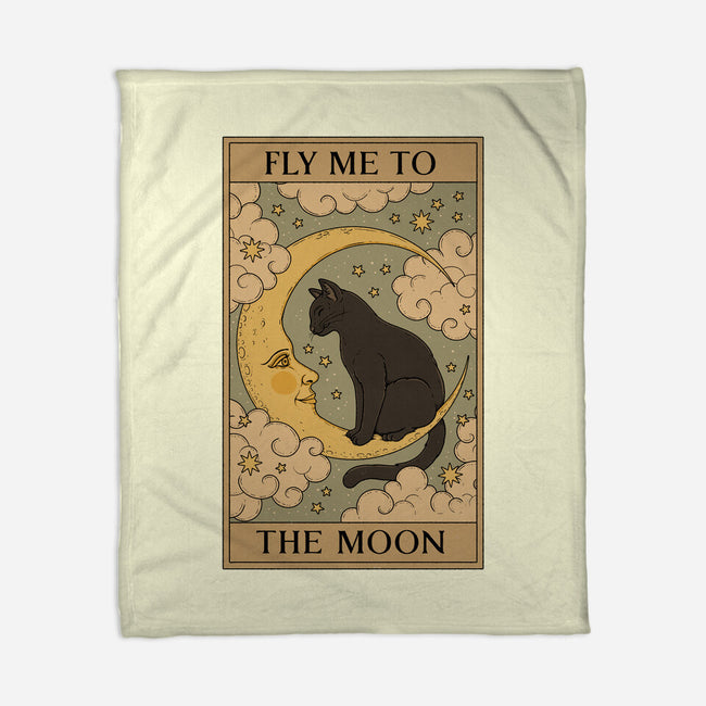 Fly Me To The Moon Tarot-None-Fleece-Blanket-Thiago Correa
