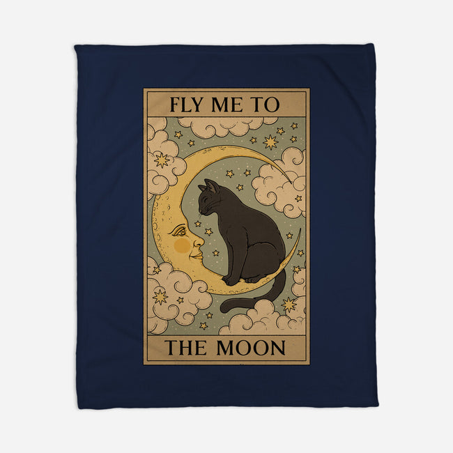 Fly Me To The Moon Tarot-None-Fleece-Blanket-Thiago Correa