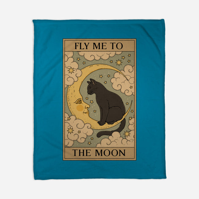 Fly Me To The Moon Tarot-None-Fleece-Blanket-Thiago Correa