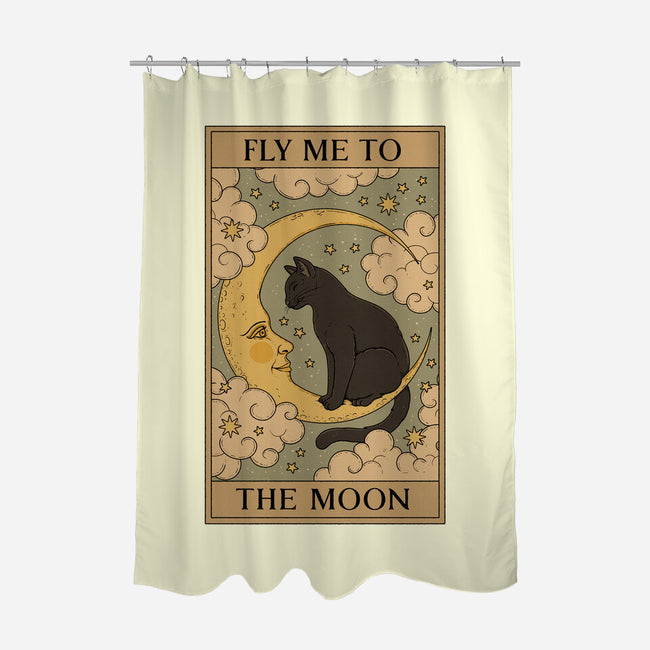 Fly Me To The Moon Tarot-None-Polyester-Shower Curtain-Thiago Correa