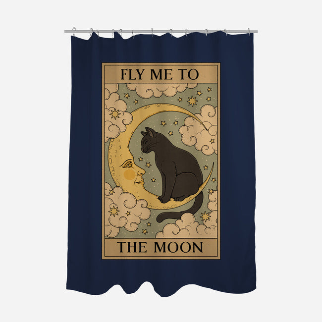 Fly Me To The Moon Tarot-None-Polyester-Shower Curtain-Thiago Correa