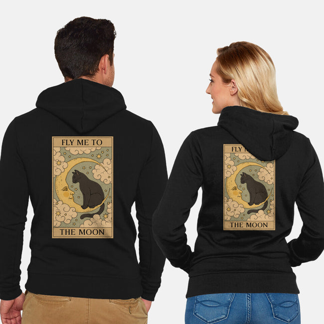 Fly Me To The Moon Tarot-Unisex-Zip-Up-Sweatshirt-Thiago Correa