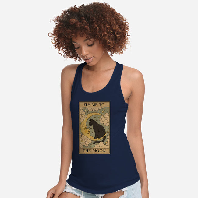 Fly Me To The Moon Tarot-Womens-Racerback-Tank-Thiago Correa