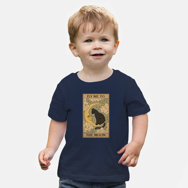 Fly Me To The Moon Tarot-Baby-Basic-Tee-Thiago Correa