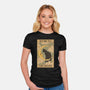 Fly Me To The Moon Tarot-Womens-Fitted-Tee-Thiago Correa