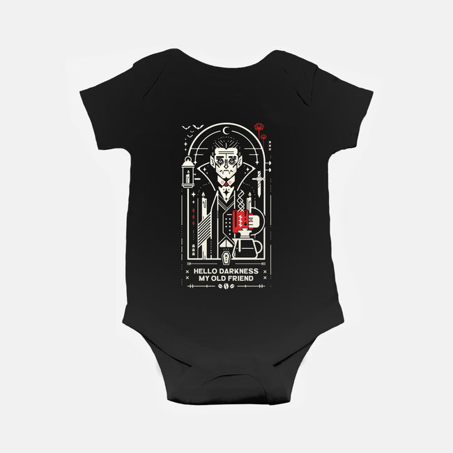 Hello Coffee My Old Friend-Baby-Basic-Onesie-BadBox
