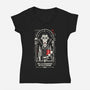 Hello Coffee My Old Friend-Womens-V-Neck-Tee-BadBox