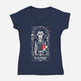 Hello Coffee My Old Friend-Womens-V-Neck-Tee-BadBox