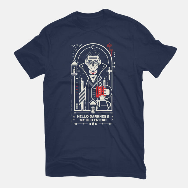 Hello Coffee My Old Friend-Womens-Fitted-Tee-BadBox