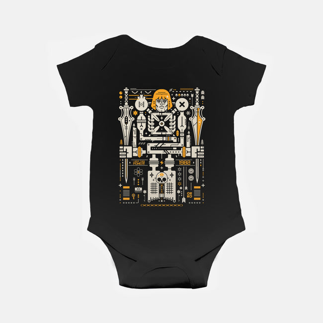 By The Power Of Coolness-Baby-Basic-Onesie-BadBox