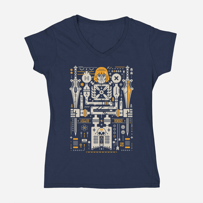 By The Power Of Coolness-Womens-V-Neck-Tee-BadBox