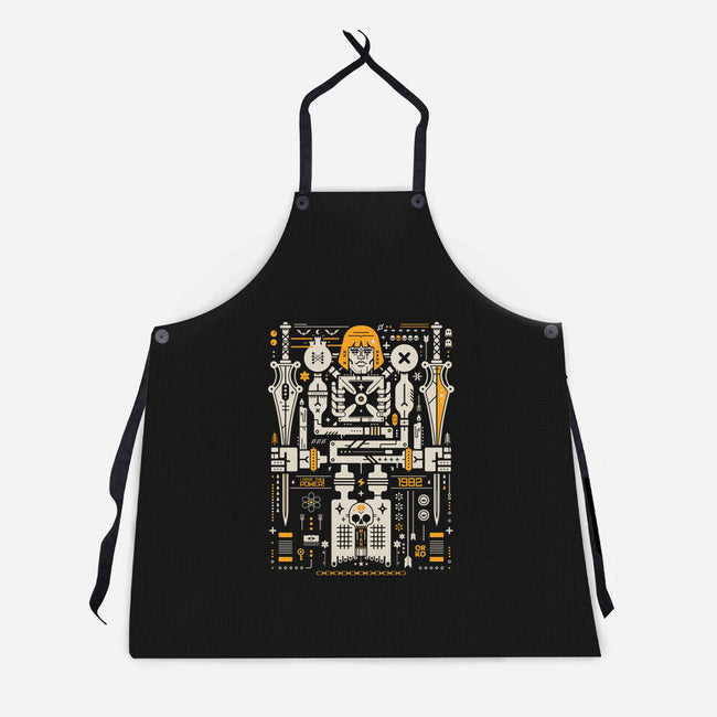 By The Power Of Coolness-Unisex-Kitchen-Apron-BadBox
