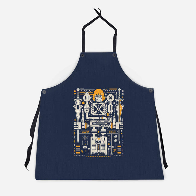 By The Power Of Coolness-Unisex-Kitchen-Apron-BadBox