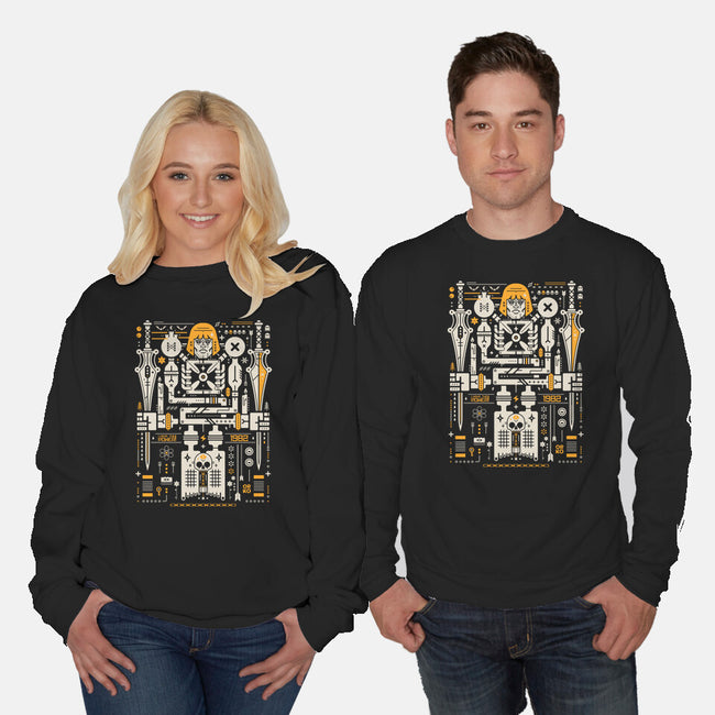 By The Power Of Coolness-Unisex-Crew Neck-Sweatshirt-BadBox