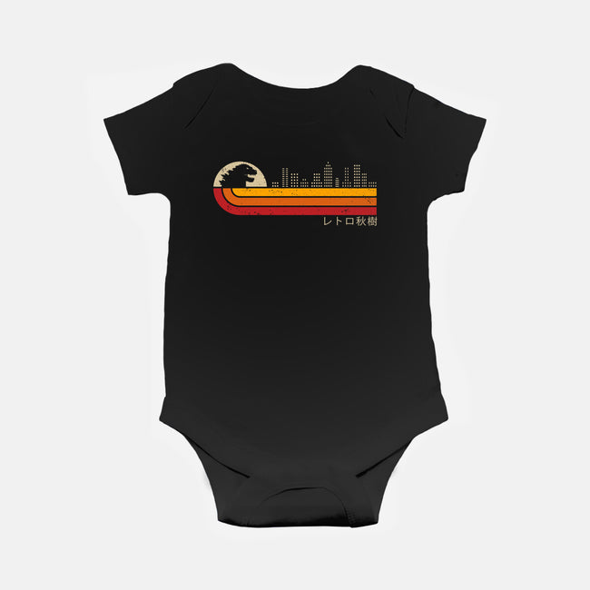 Retro Kaiju City-Baby-Basic-Onesie-erion_designs