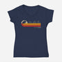 Retro Kaiju City-Womens-V-Neck-Tee-erion_designs
