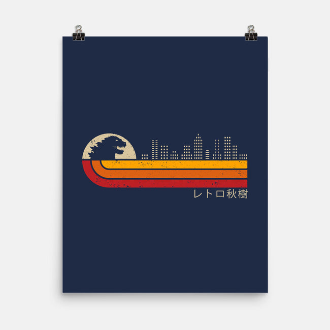Retro Kaiju City-None-Matte-Poster-erion_designs