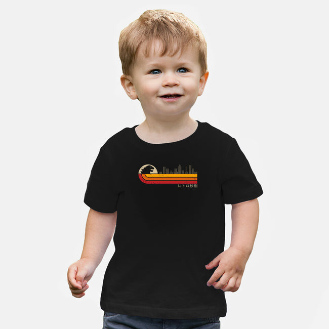 Retro Kaiju City-Baby-Basic-Tee-erion_designs