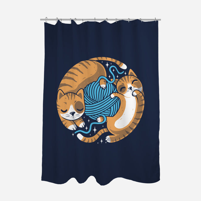 Purrfect Kitty Circle-None-Polyester-Shower Curtain-erion_designs