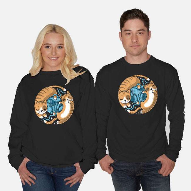 Purrfect Kitty Circle-Unisex-Crew Neck-Sweatshirt-erion_designs