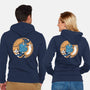 Purrfect Kitty Circle-Unisex-Zip-Up-Sweatshirt-erion_designs