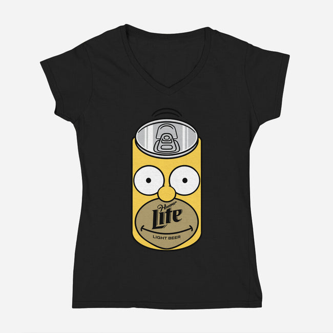 Homer Lite-Womens-V-Neck-Tee-imisko