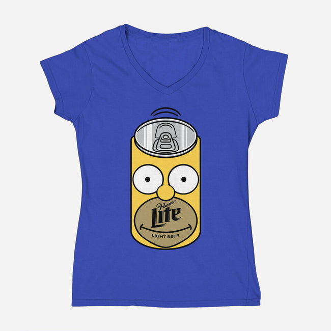 Homer Lite-Womens-V-Neck-Tee-imisko