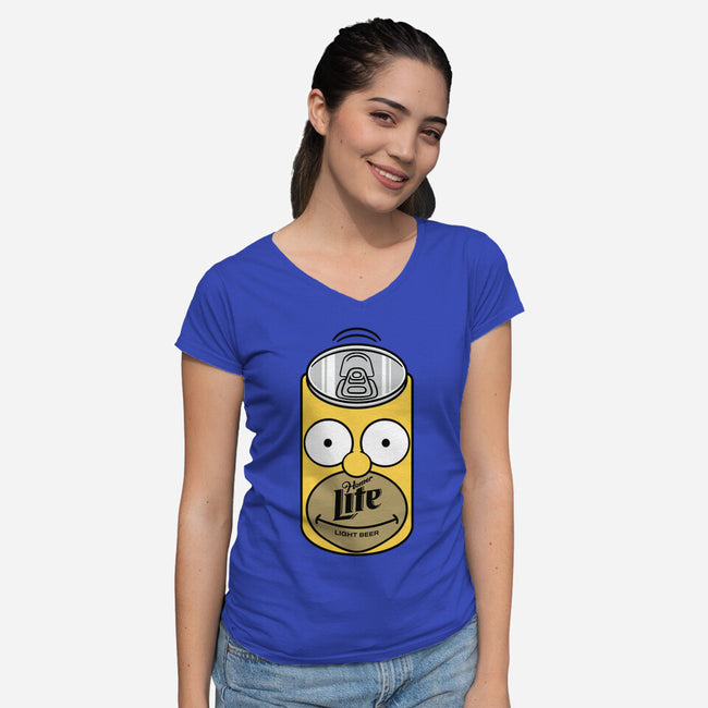 Homer Lite-Womens-V-Neck-Tee-imisko