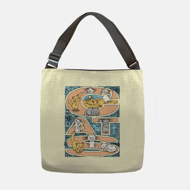 Cat Family-None-Adjustable Tote-Bag-imisko