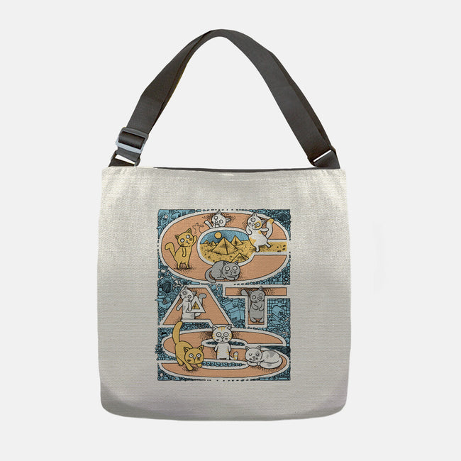 Cat Family-None-Adjustable Tote-Bag-imisko