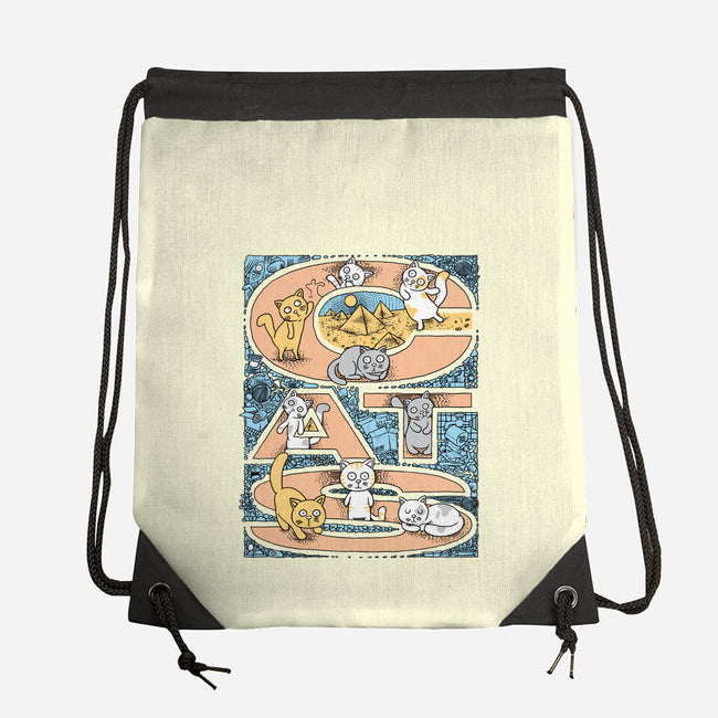 Cat Family-None-Drawstring-Bag-imisko