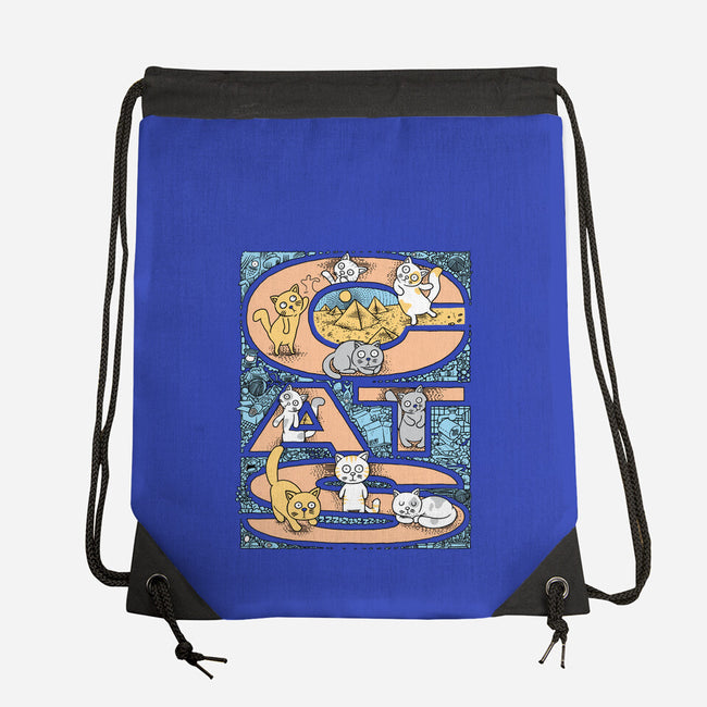 Cat Family-None-Drawstring-Bag-imisko