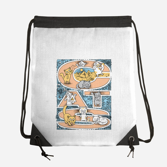 Cat Family-None-Drawstring-Bag-imisko