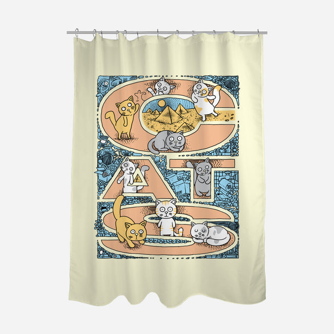 Cat Family-None-Polyester-Shower Curtain-imisko