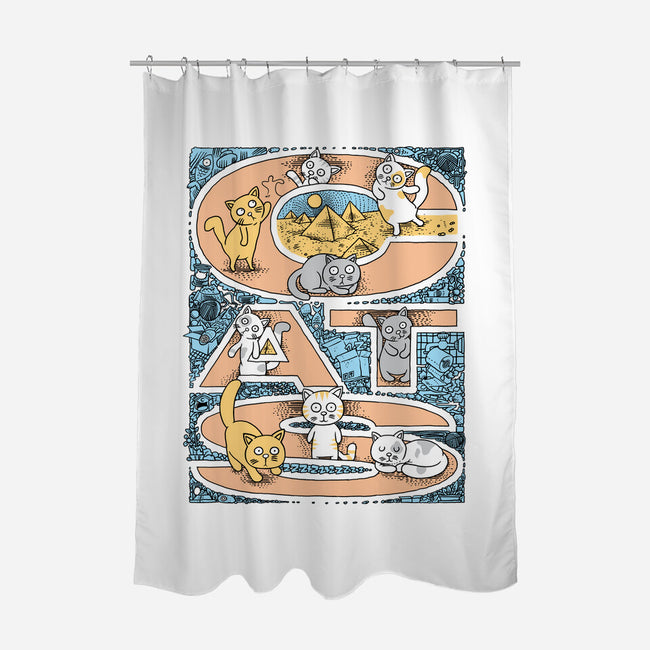 Cat Family-None-Polyester-Shower Curtain-imisko