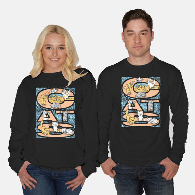 Cat Family-Unisex-Crew Neck-Sweatshirt-imisko