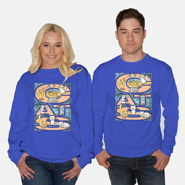 Cat Family-Unisex-Crew Neck-Sweatshirt-imisko