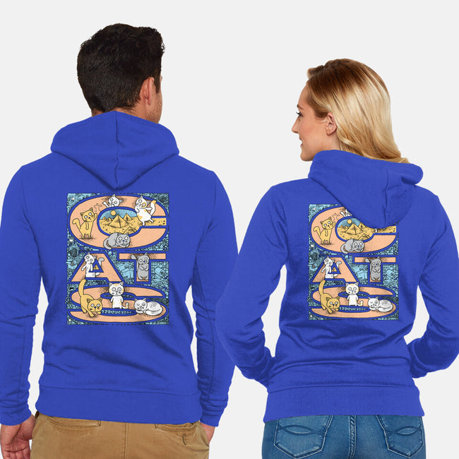 Cat Family-Unisex-Zip-Up-Sweatshirt-imisko
