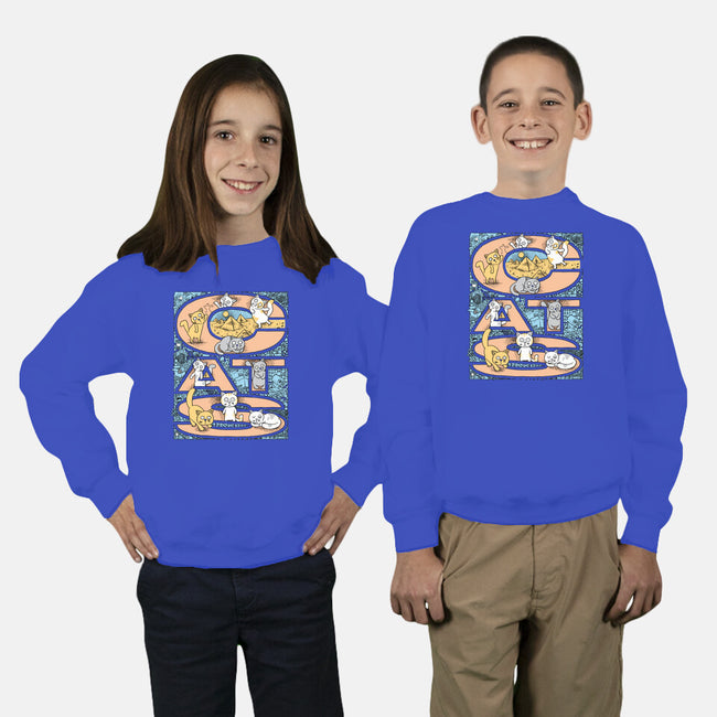 Cat Family-Youth-Crew Neck-Sweatshirt-imisko
