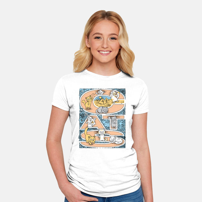 Cat Family-Womens-Fitted-Tee-imisko